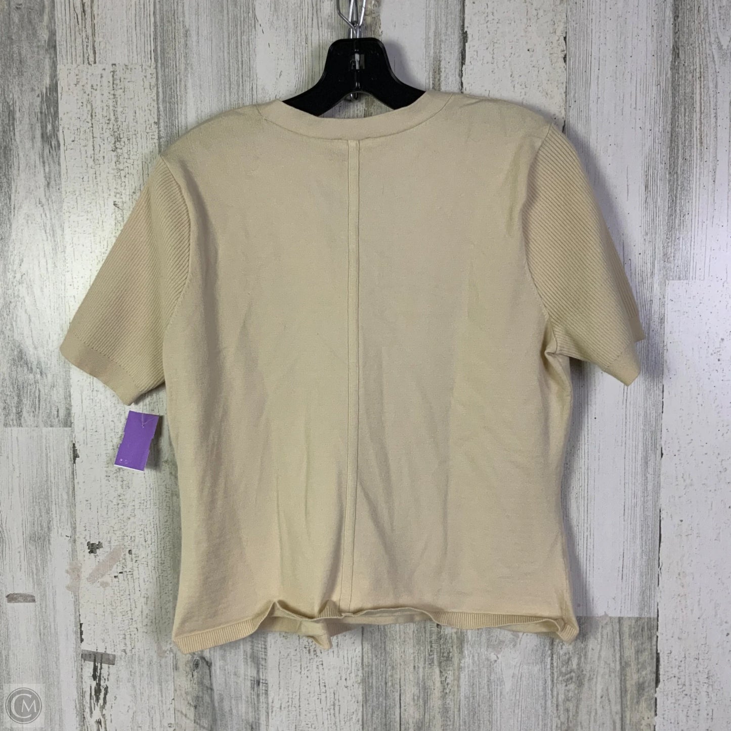 Top Short Sleeve By Cabi In Beige, Size: M