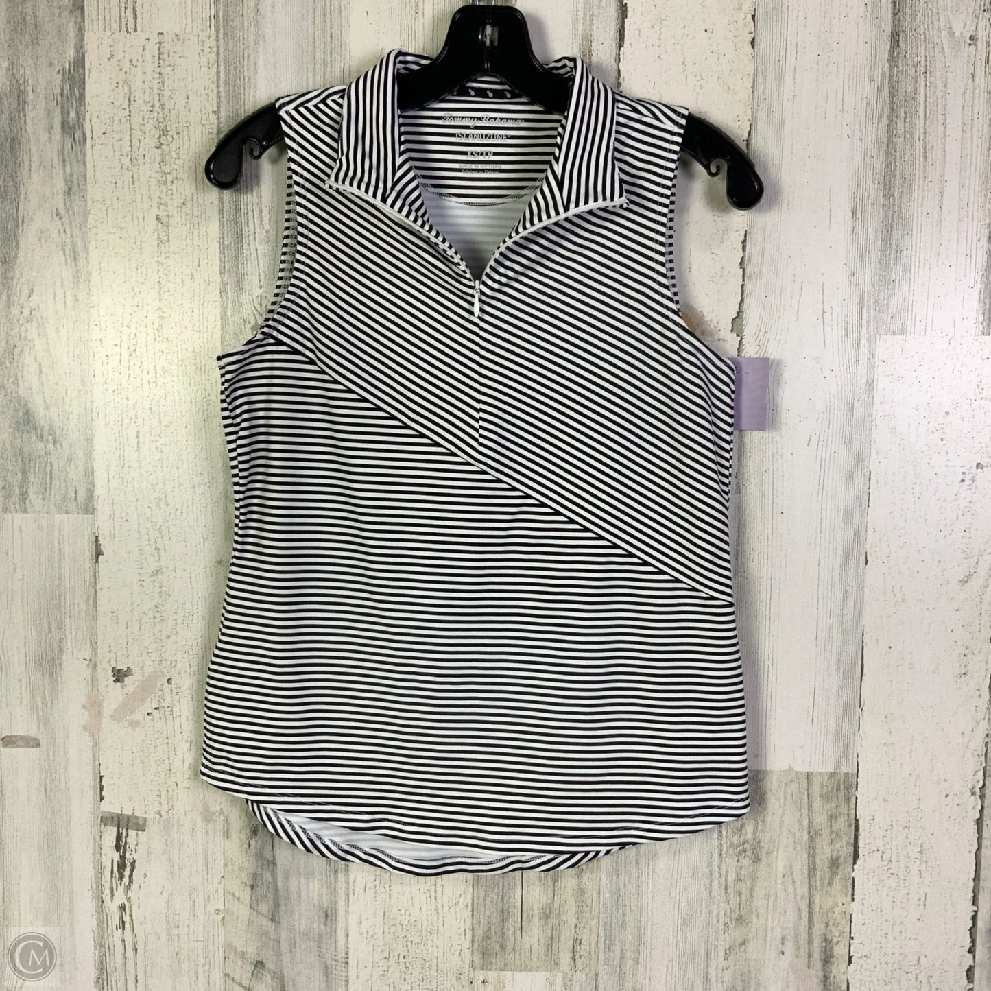 Athletic Tank Top By Tommy Bahama In Black & White, Size: Xs