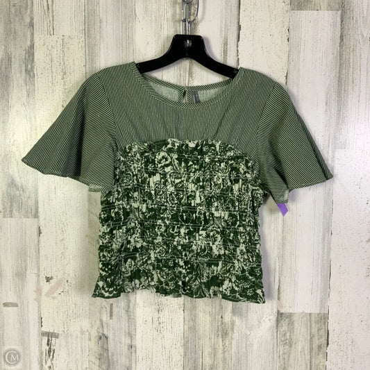 Top Short Sleeve By Anthropologie In Green, Size: M