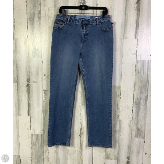Jeans Straight By Eddie Bauer In Blue Denim, Size: 12