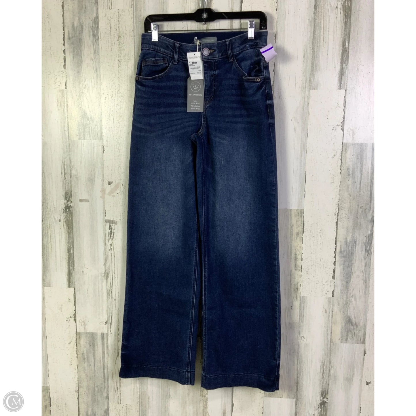 Jeans Wide Leg By Wit & Wisdom In Blue Denim, Size: 4