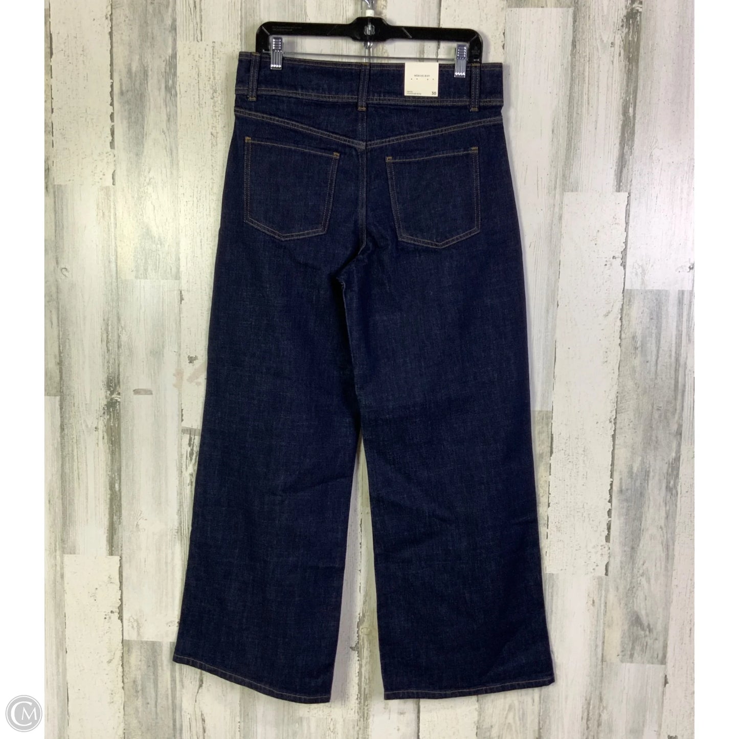 Jeans Wide Leg By Banana Republic In Blue Denim, Size: 10