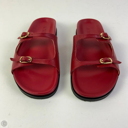 Sandals Flats By J. Crew In Red, Size: 9.5