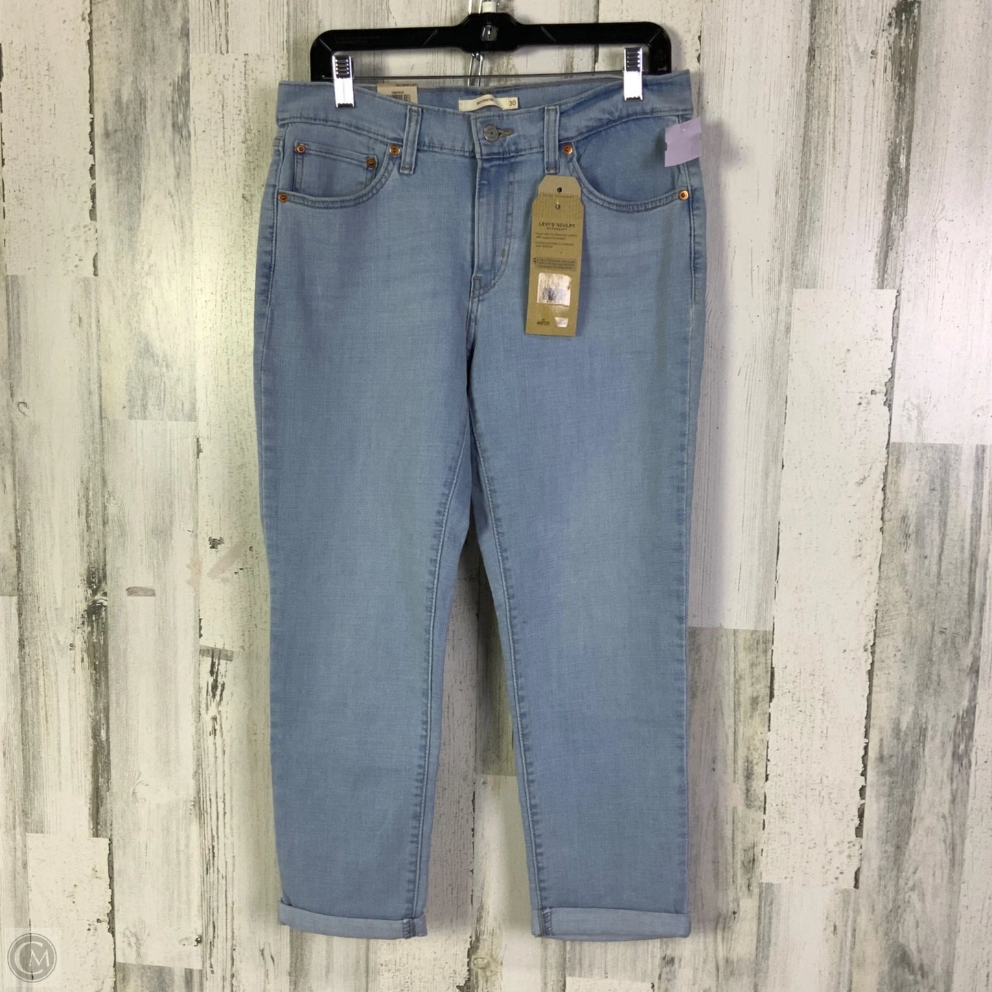 Jeans Boyfriend By Levis In Blue Denim, Size: 10
