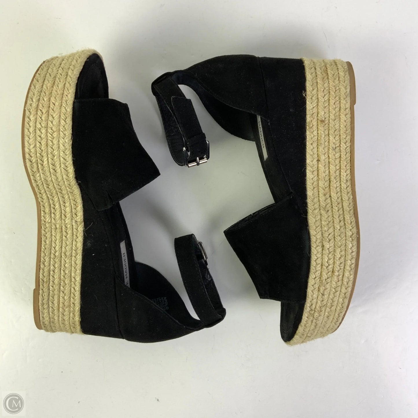 Sandals Heels Platform By Steve Madden In Black, Size: 9