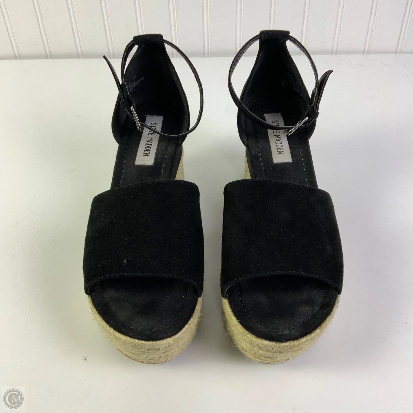 Sandals Heels Platform By Steve Madden In Black, Size: 9