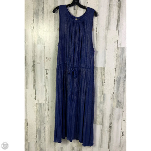 Dress Casual Maxi By Lane Bryant In Blue, Size: Xxl
