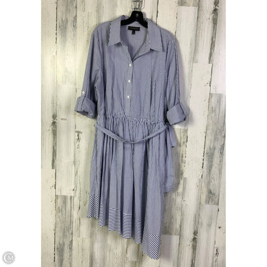Dress Casual Midi By Lane Bryant In Purple & White, Size: Xl