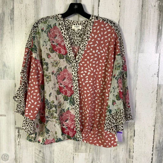 Blouse 3/4 Sleeve By Umgee In Animal Print, Size: S