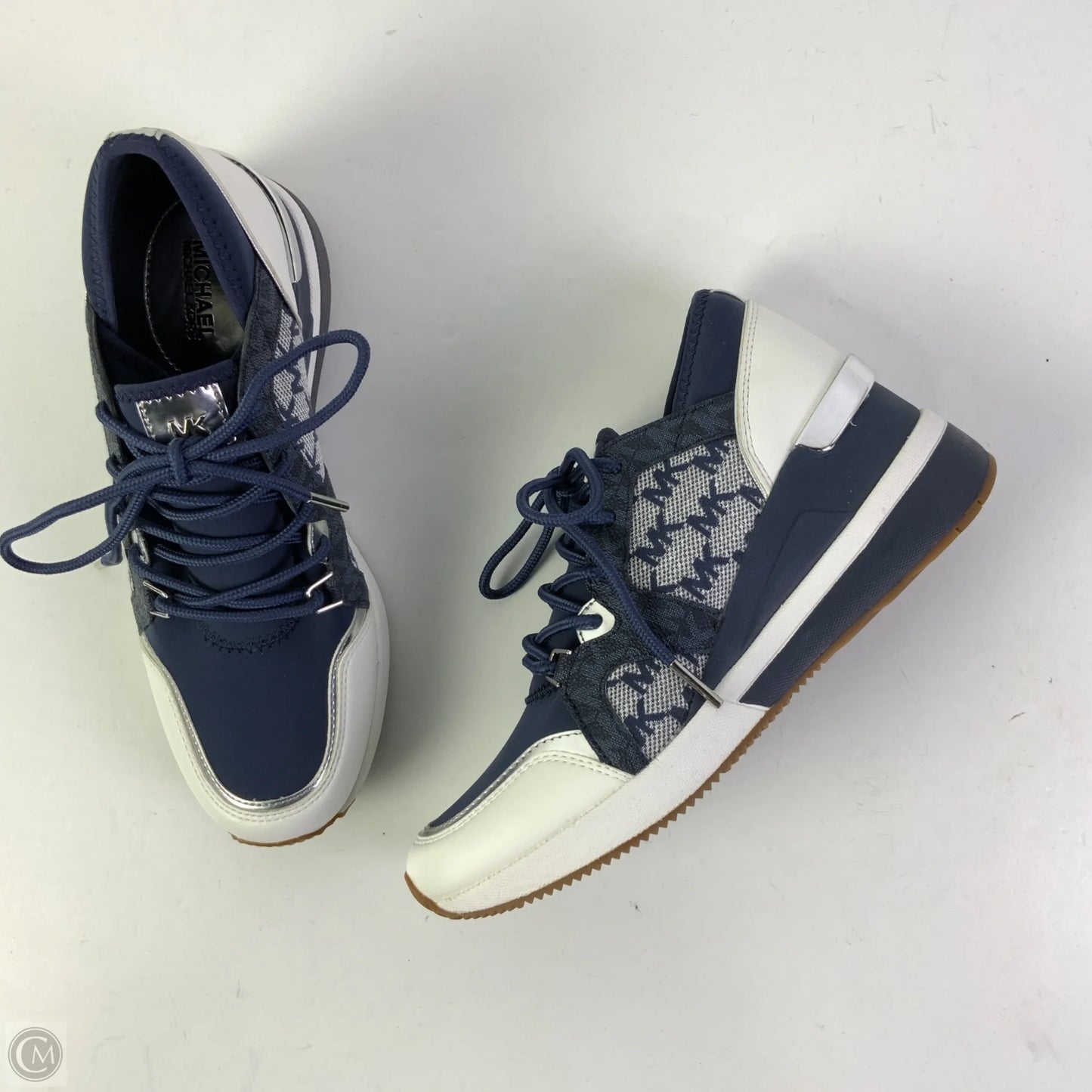 Shoes Sneakers Platform By Michael By Michael Kors In Blue & White, Size: 6.5