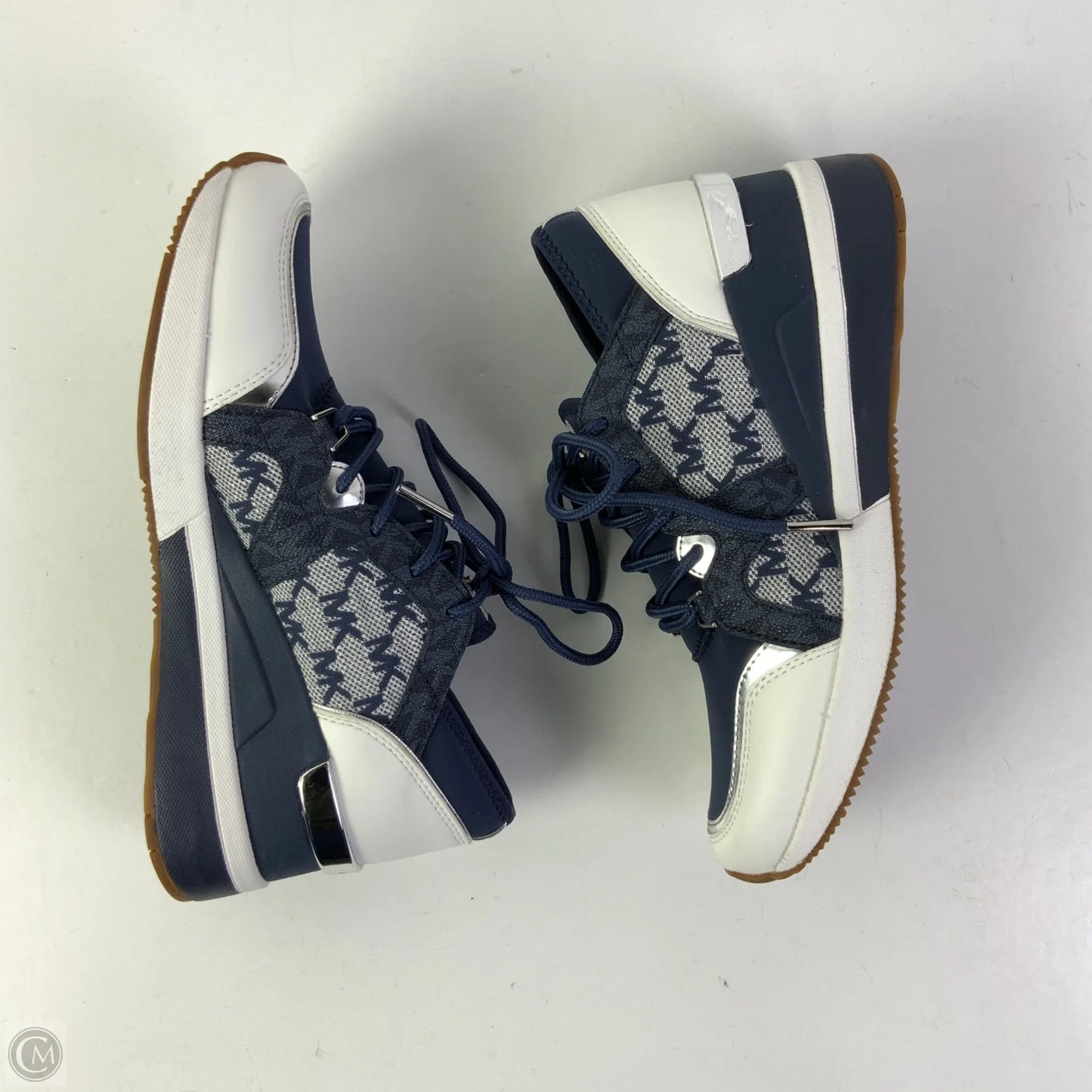 Shoes Sneakers Platform By Michael By Michael Kors In Blue & White, Size: 6.5