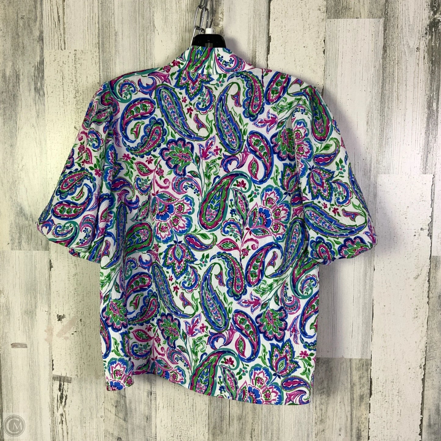 Top Short Sleeve By Thml In Blue & Pink, Size: Xs