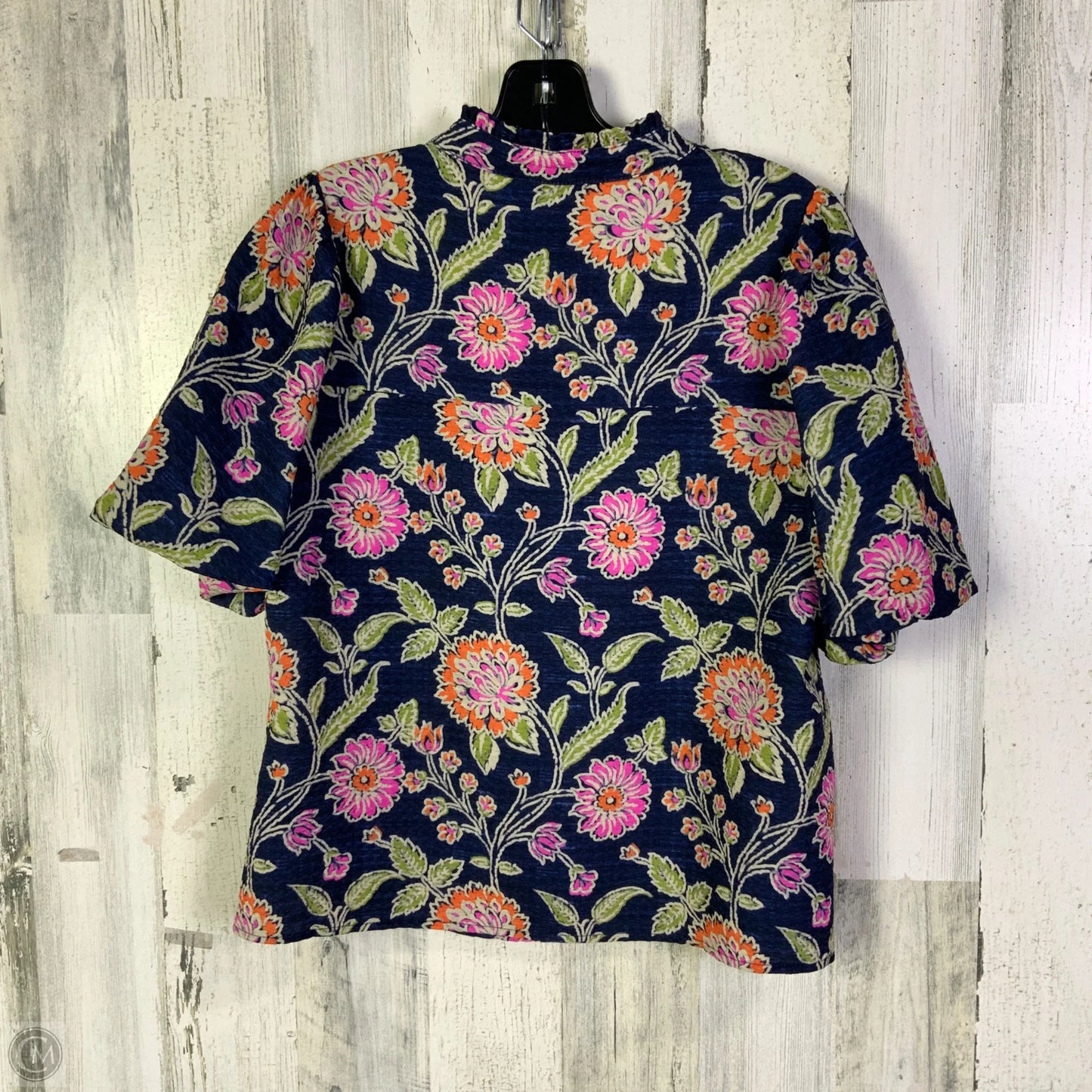 Top Short Sleeve By Thml In Blue & Orange, Size: Xs