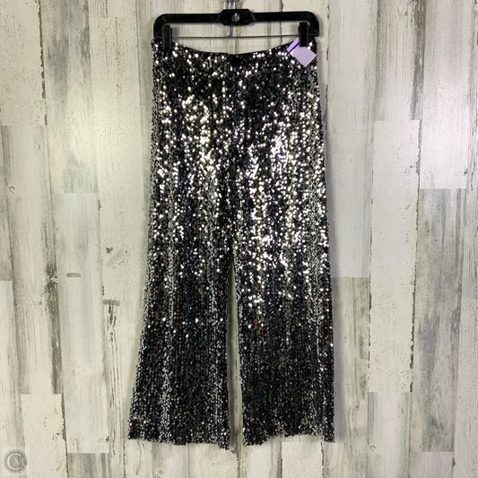Pants Cropped By Maeve In Black & Silver, Size: 2