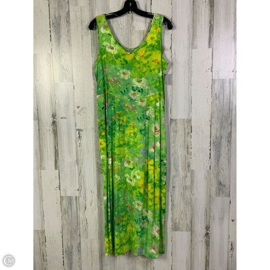 Dress Casual Maxi By Clothes Mentor In Green & Yellow, Size: M