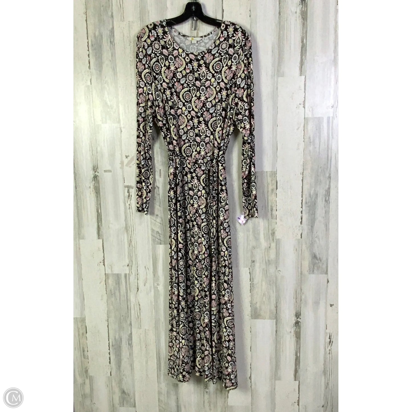 Dress Casual Maxi By Boden In Black & Yellow, Size: L