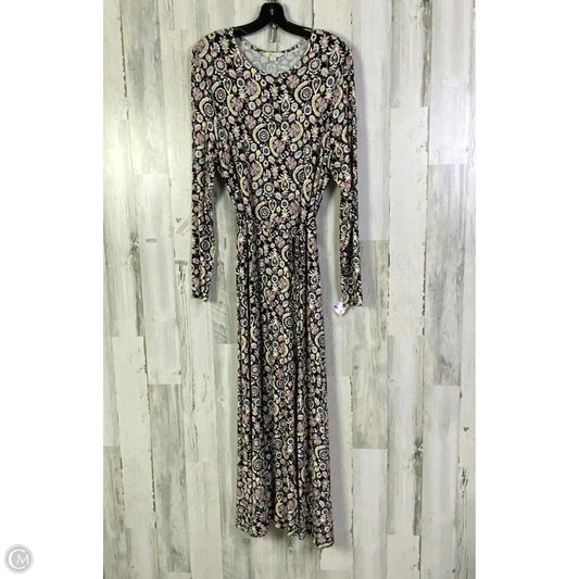 Dress Casual Maxi By Boden In Black & Yellow, Size: L