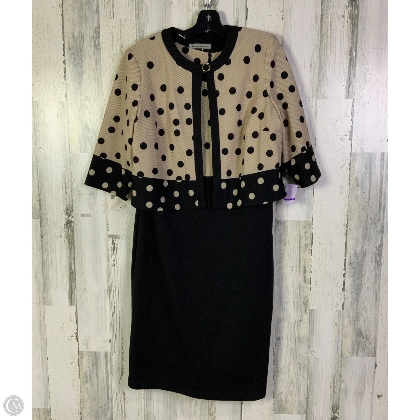 Dress Set 2pc By Dannyandnicole In Black & Tan, Size: Xl