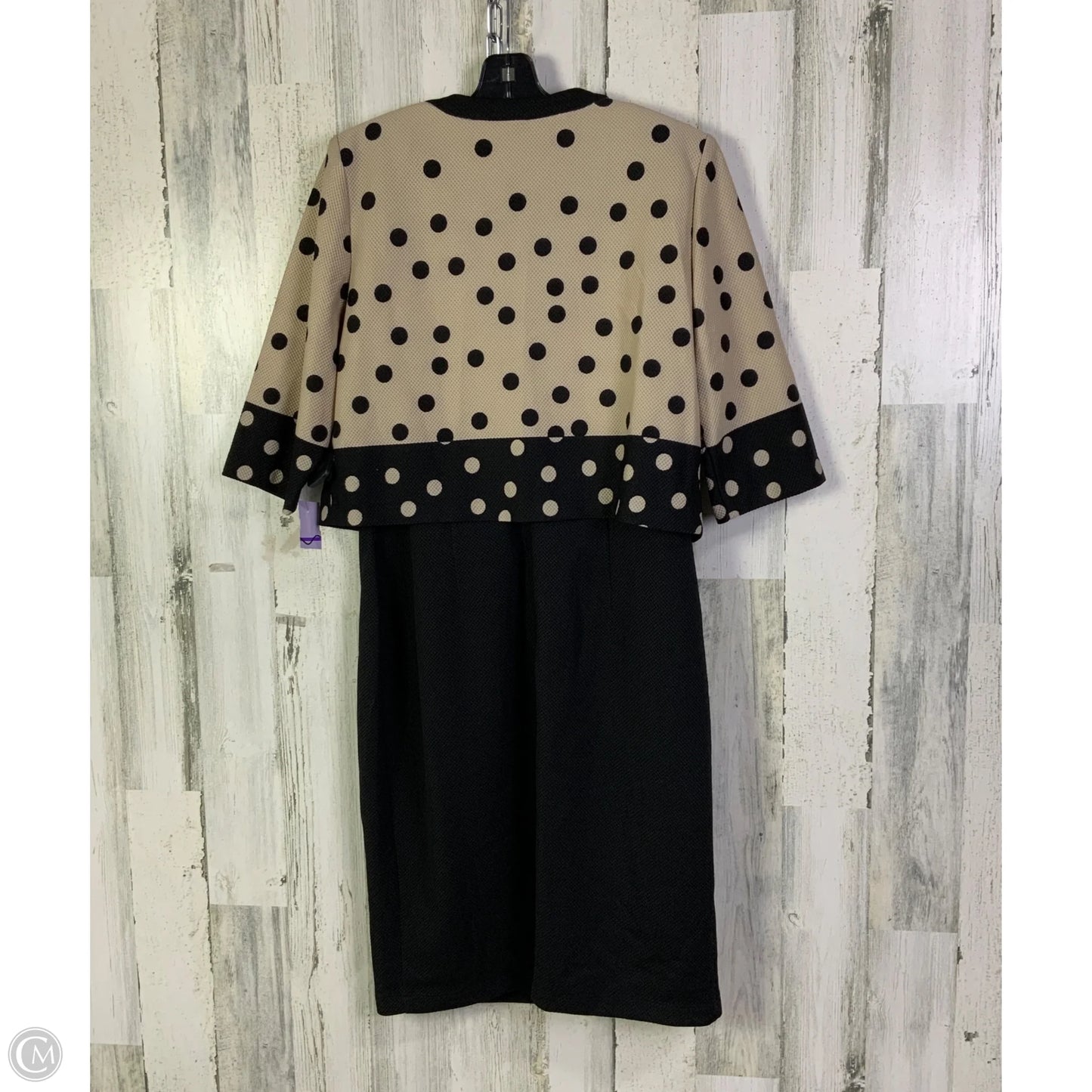 Dress Set 2pc By Dannyandnicole In Black & Tan, Size: Xl