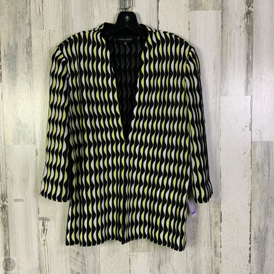 Cardigan By Ming Wang In Black & Yellow, Size: Xl