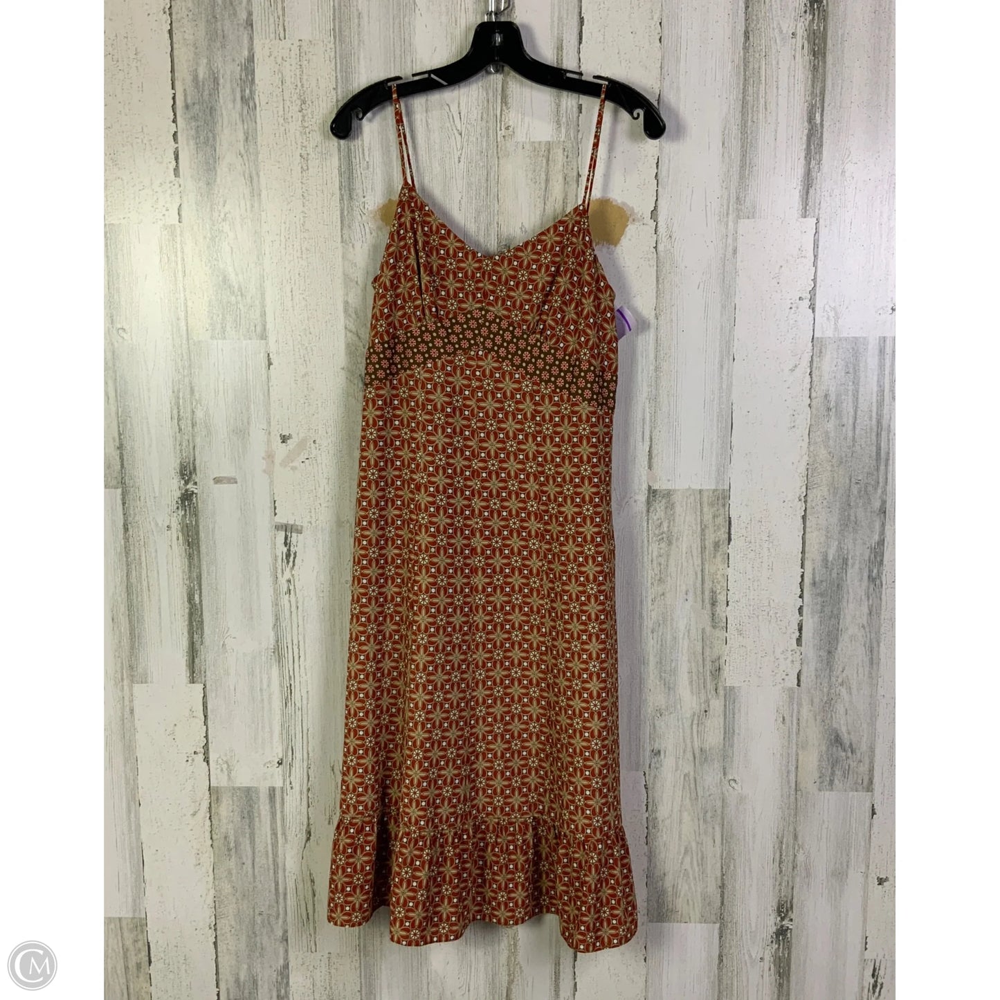 Dress Casual Midi By Loft In Orange, Size: S