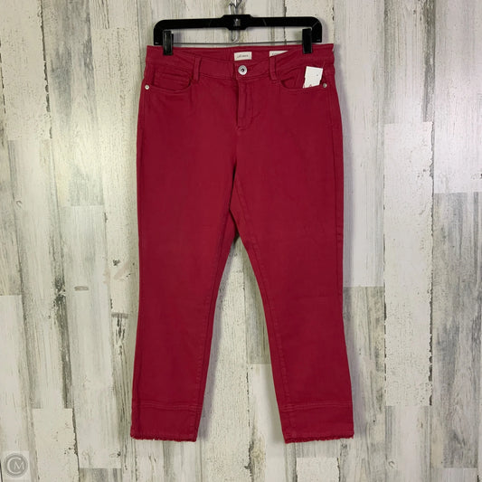 Jeans Cropped By J. Jill In Red, Size: 4
