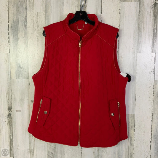Vest Puffer & Quilted By Chicos In Red, Size: Xl