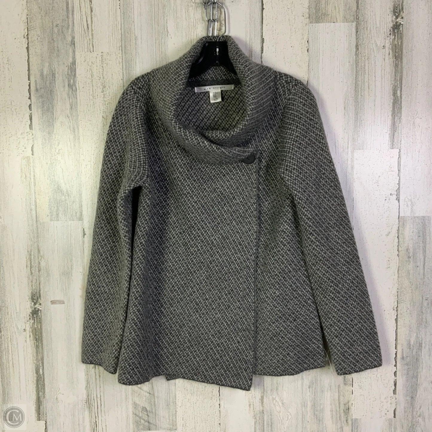 Sweater Cardigan By Max Studio In Grey, Size: M
