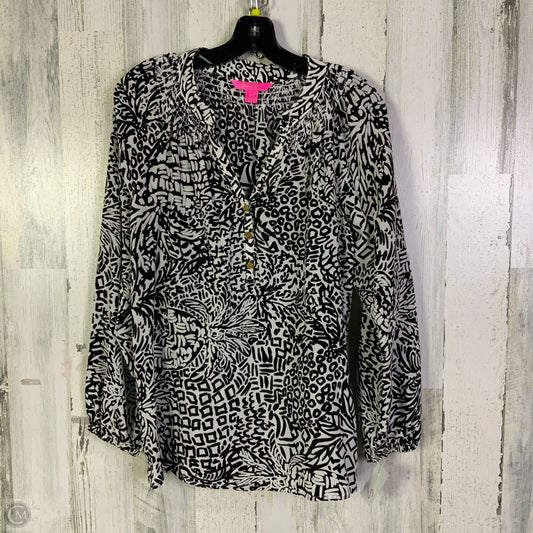 Blouse Designer By Lilly Pulitzer In Black & White, Size: S