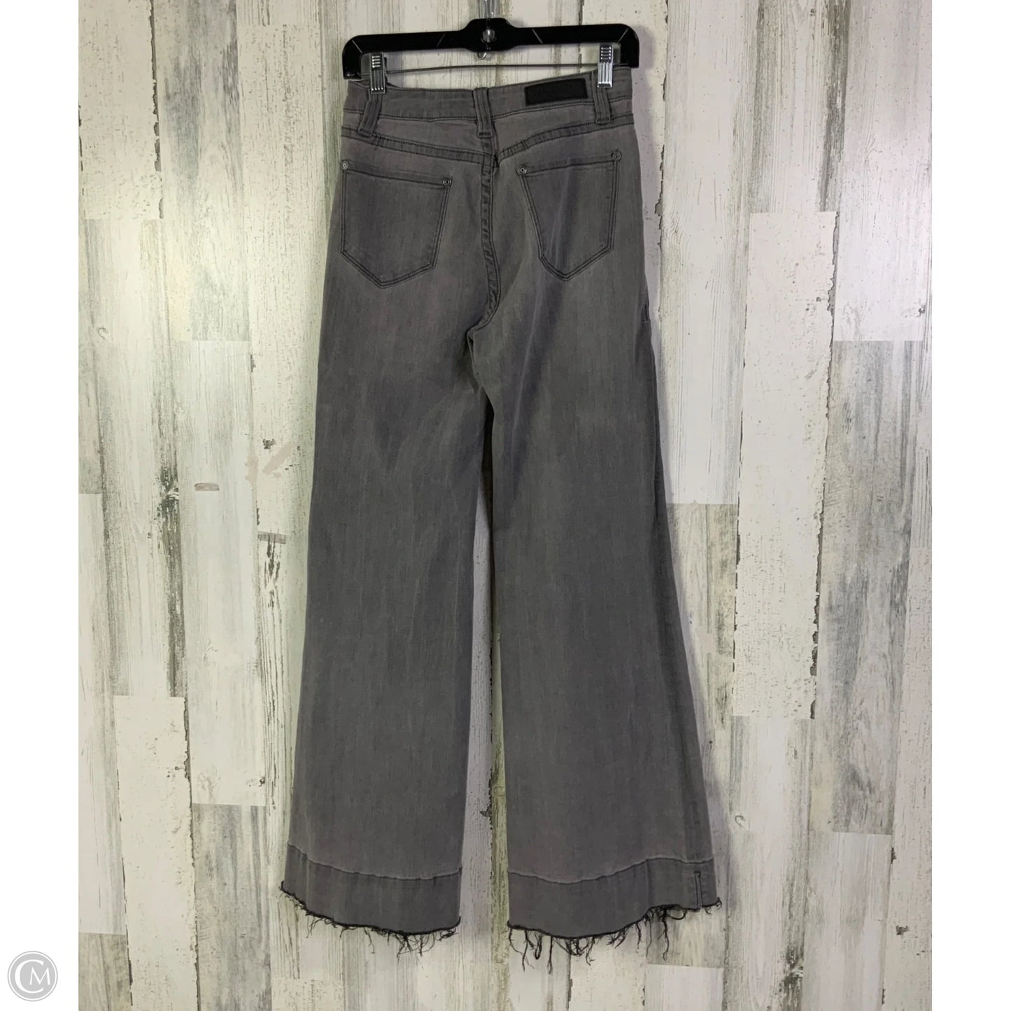 Jeans Flared By Rock & Roll In Grey Denim, Size: 4l