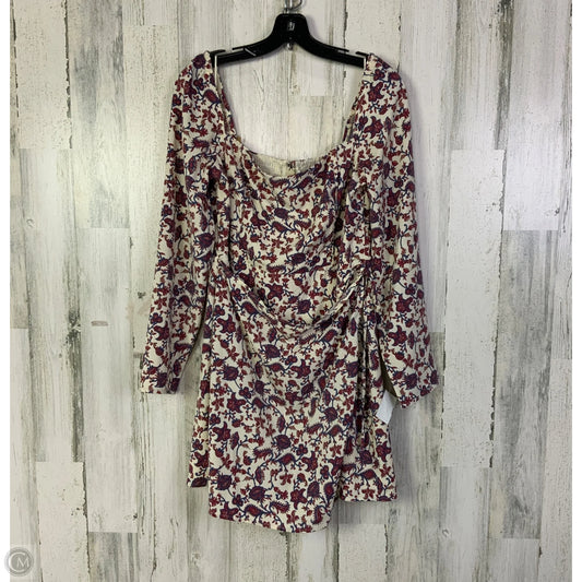 Dress Casual Short By Abercrombie And Fitch In Blue & Cream, Size: L