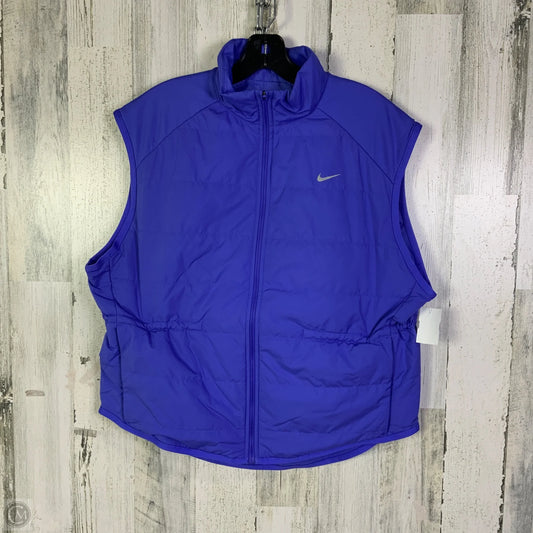 Vest Puffer & Quilted By Nike Apparel In Blue, Size: L