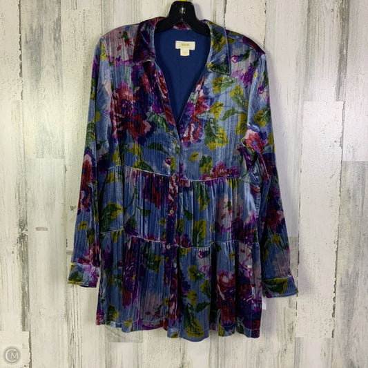 Top Long Sleeve By Maeve In Purple, Size: S