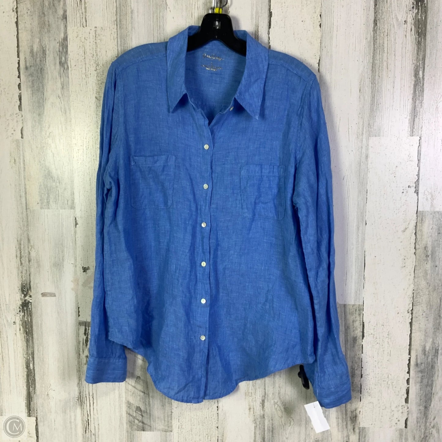 Top Long Sleeve Designer By Lilly Pulitzer In Blue, Size: L