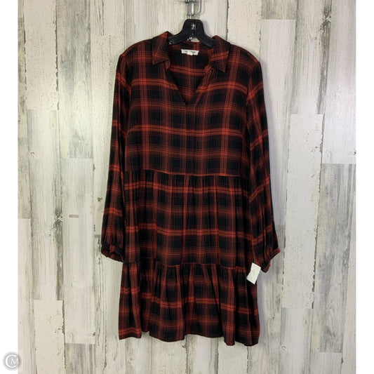 Dress Casual Short By Beachlunchlounge In Black & Orange, Size: M