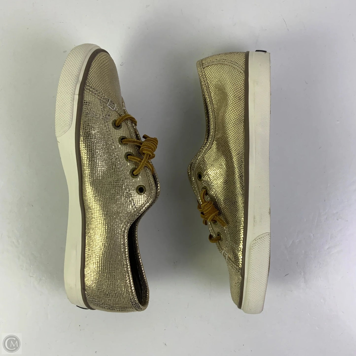 Shoes Sneakers By Sperry In Gold, Size: 9