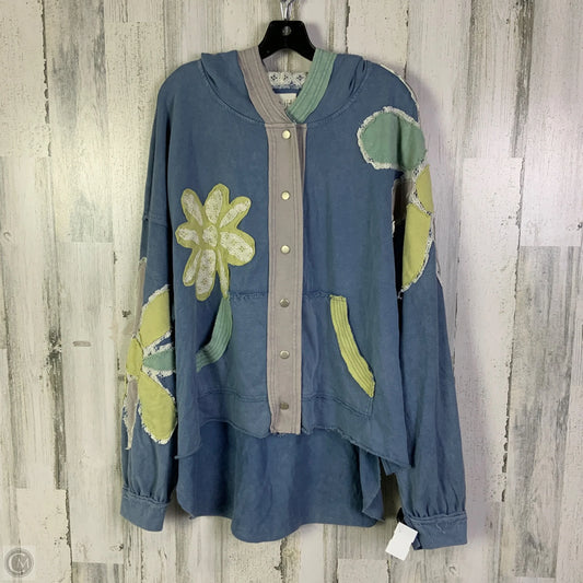 Jacket Shirt By Oli & Hali In Blue, Size: Xl
