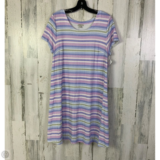 Dress Casual Short By Talbots In Blue & Pink, Size: L