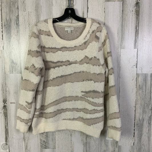 Sweater By Barefoot Dreams In Cream & Tan, Size: L