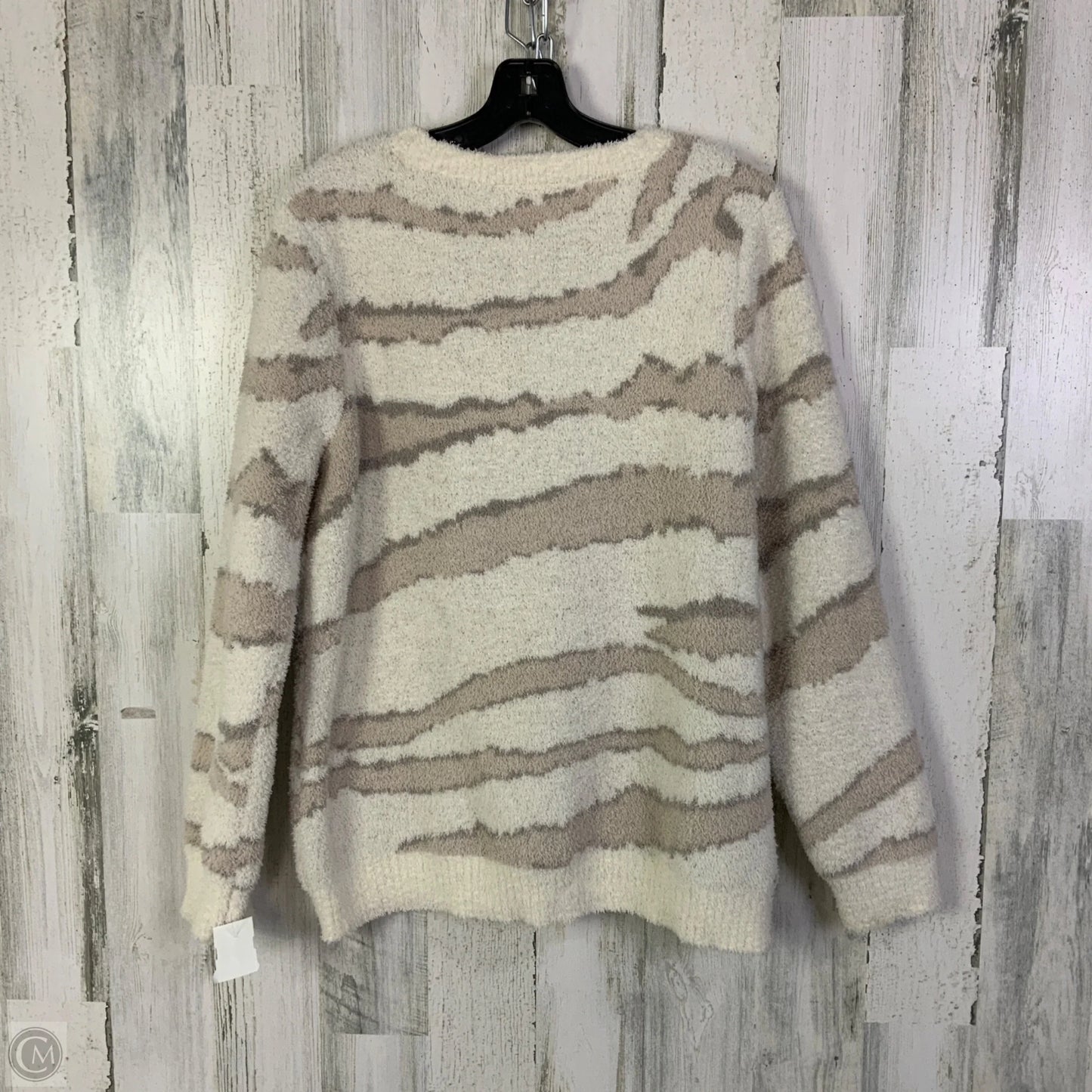 Sweater By Barefoot Dreams In Cream & Tan, Size: L