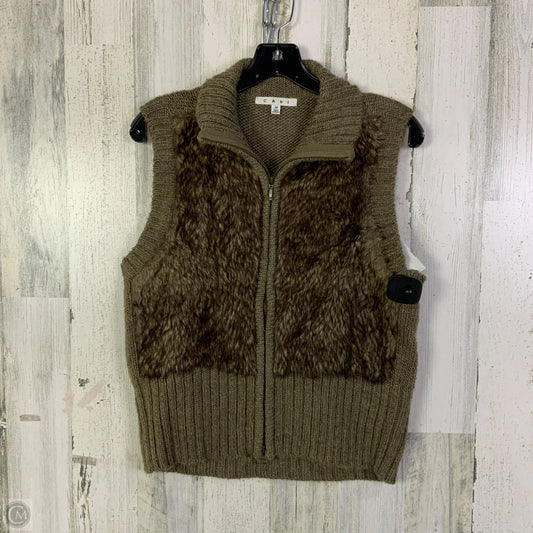 Vest Faux Fur & Sherpa By Cabi In Brown, Size: M