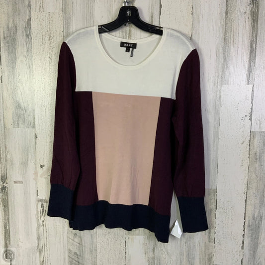 Top Long Sleeve By Dkny In Maroon, Size: M