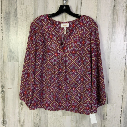 Blouse Long Sleeve By Laundry In Pink, Size: Xl