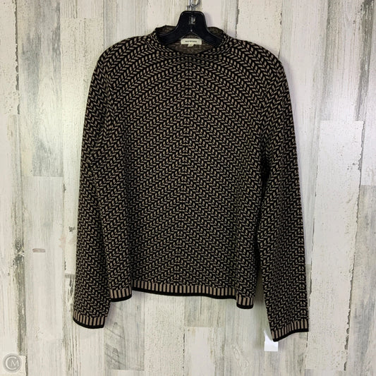 Sweater By Max Studio In Black & Tan, Size: L