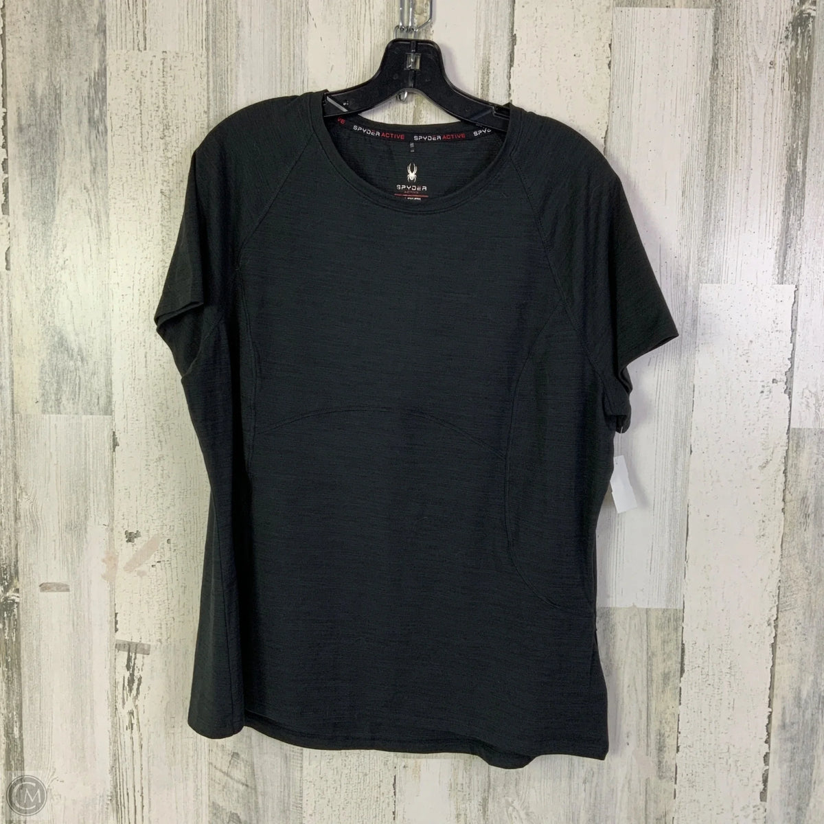 Athletic Top Short Sleeve By Spyder In Black, Size: Xxl
