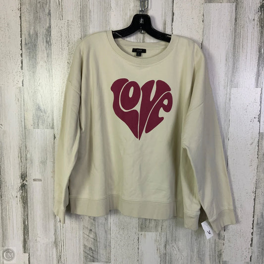 Sweatshirt Crewneck By J. Crew In Tan, Size: Xl