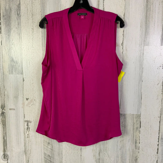 Blouse Sleeveless By Vince Camuto In Pink, Size: L