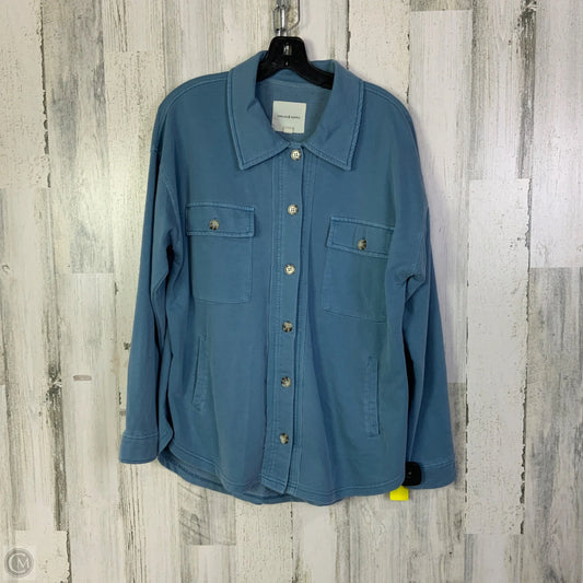 Jacket Shirt By Thread And Supply In Blue, Size: M