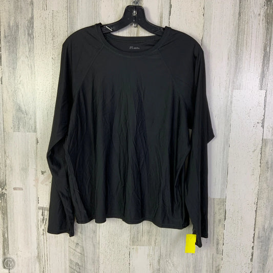 Athletic Top Long Sleeve Crewneck By Aerie In Black, Size: Xl