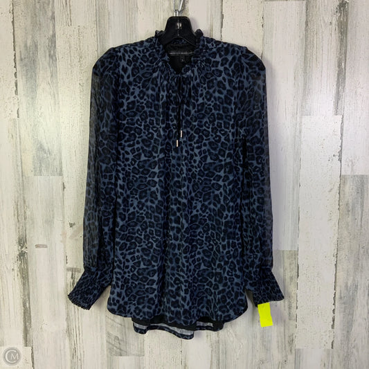 Top Long Sleeve By White House Black Market In Black & Blue, Size: S